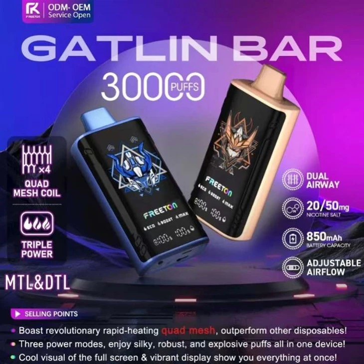 Freeton GATLIN BAR 30000 Puffs Vape Freeton GATLIN BAR 30000 Puffs Vape