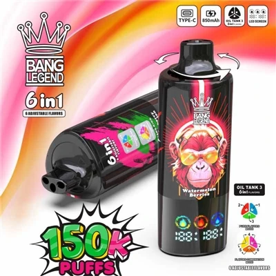 BANG LEGEND 150K บุหรี่ E- แบบใช้แล้วทิ้ง: ประสบการณ์นวัตกรรมระดับเรือธงที่มี...