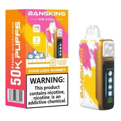 BANGKING ICE COOL 60K สูง-เครื่องพ่นไอน้ำแบบอิเล็กทรอนิกส์แบบชาร์จไฟได้แบบใช้...