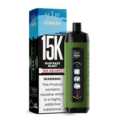 AL Fakher Crown Bar Ice Adjust 15K: ตัวเลือกระดับพรีเมียมสำหรับบุหรี่ไฟฟ้าแบบ...