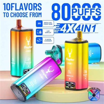 Stag Bar 4in1 80000 Puffs: นิยามใหม่ของประสบการณ์บุหรี่ไฟฟ้าแบบใช้แล้วทิ้ง-ชั...