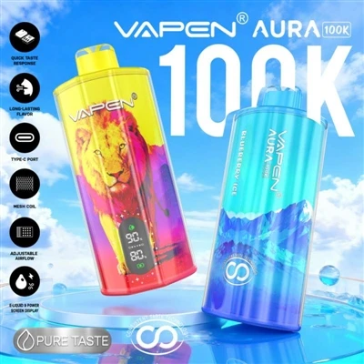 VAPEN AURA 100000: เมื่อบุหรี่ E- แบบใช้แล้วทิ้งเข้าสู่ยุคของอุปกรณ์ที่ 'ใช้ง...