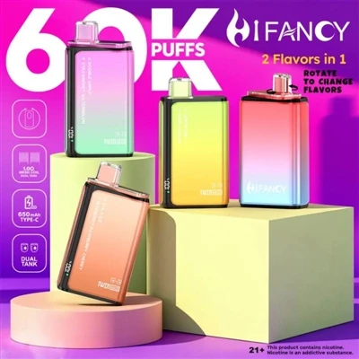 HIFANCY TWINMAX 60000 Puffs — เพลิดเพลินกับสองรสชาติที่ถูกใจคุณ ลิ้มรสทุกคำที...