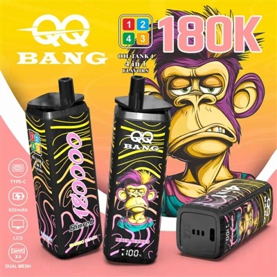 QQ BANG 180K 4in1: สุดยอดประสบการณ์ Vape พร้อมสี่รสชาติในครั้งเดียว