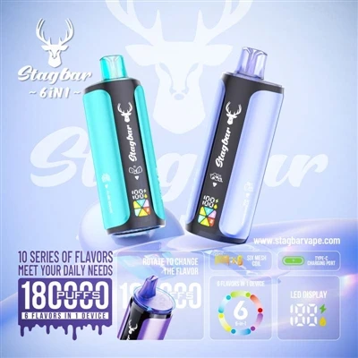 Stag Bar 6in1 180K Puffs: อุปกรณ์หนึ่งเครื่องทำงานได้หกงาน นี่เป็นการเปิดหูเป...