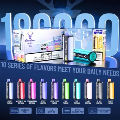 Stag Bar 6 นิ้ว1 180,000 พัฟ: ประสบการณ์ระดับตำนานที่อิ่มอร่อยถึง 6 รสชาติในค...