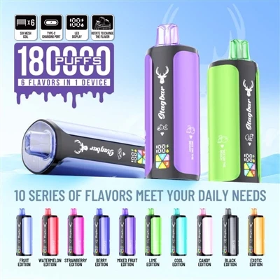 StagBar 180000 Puff 6in1: อุปกรณ์ที่ผสานรวมอายุการใช้งานแบตเตอรี่ที่ยาวนานและ...