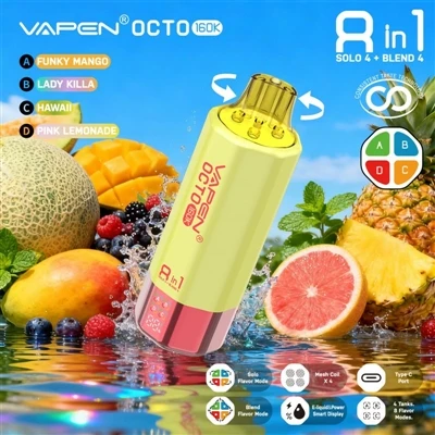 Vapen Octo 160K Puffs 8-in-1: เมื่อรสชาติที่หลากหลายไม่ใช่กลไกอีกต่อไป แต่เป็...