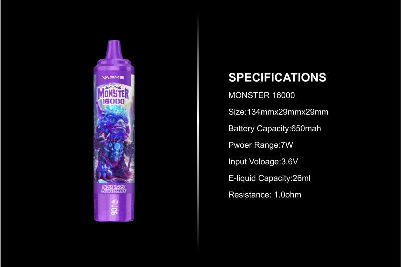 vapme monste 16000 specifications