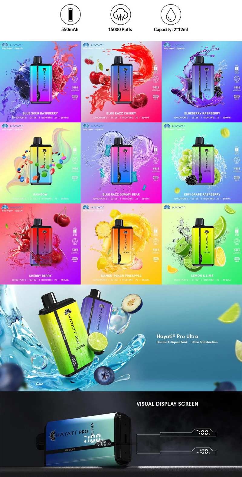 Hayati-Pro-Ultra-15000-Disposable-Vape-Hayati Pro Ultra 15000