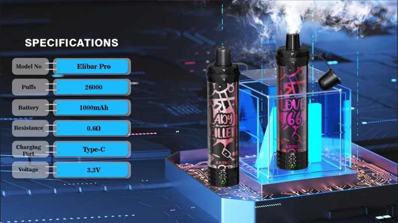 Olit-Elibar-PRO-26000-Puffs-Vape-Vaporizer-Ecigs-Wholesale-I-Disposable-Hookah-Pen-Liquid-26K-Puffs-Pod-E-Charger ARYMI Elibar Pro 26000 11