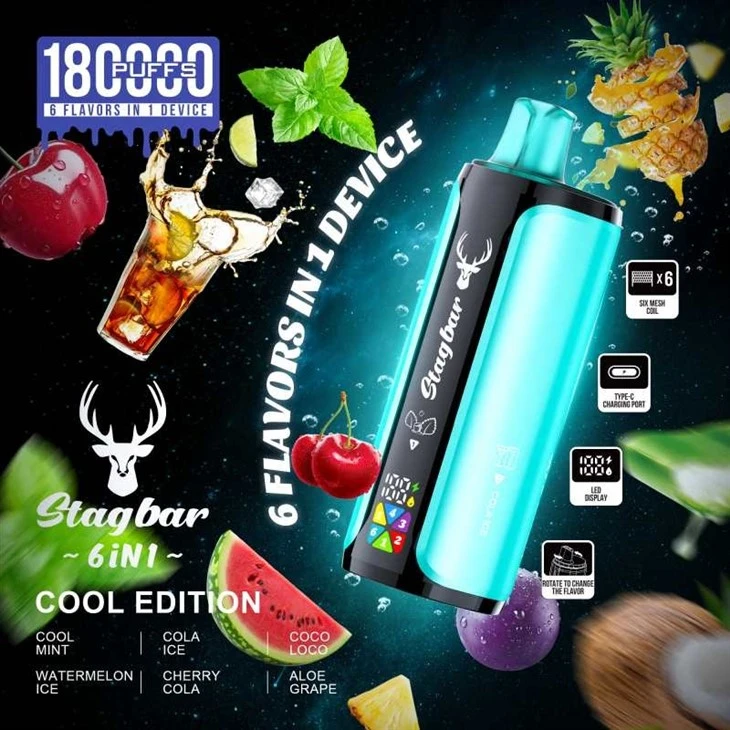 StagBar 6in1 180K Puffs Vap high quality StagBar 6in1 180K Puffs Vap high quality