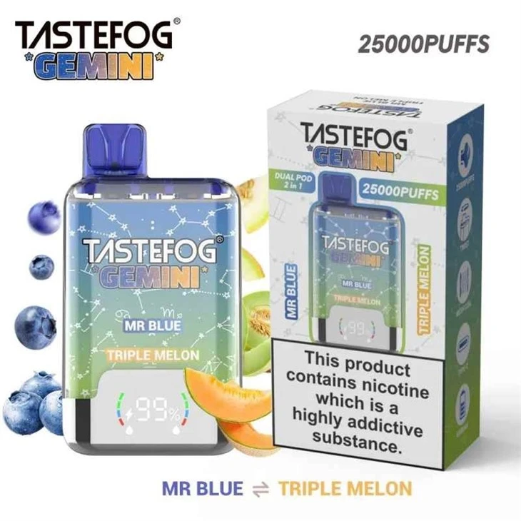 Tastefog-Gemini-25000-Puffs-Dual-Flavors-E-Cigarette-Pen-20mg-Disposable-Vapes-Wholesale-I-Vape TASTEFOG GEMINI 25000 1 Tastefog-Gemini-25000-Puffs-Dual-Flavors-E-Cigarette-Pen-20mg-Disposable-Vapes-Wholesale-I-Vape TASTEFOG GEMINI 25000 1
