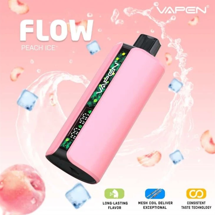 vapen flow 40k puff vape peach ice_VAPEN FLOW 40000