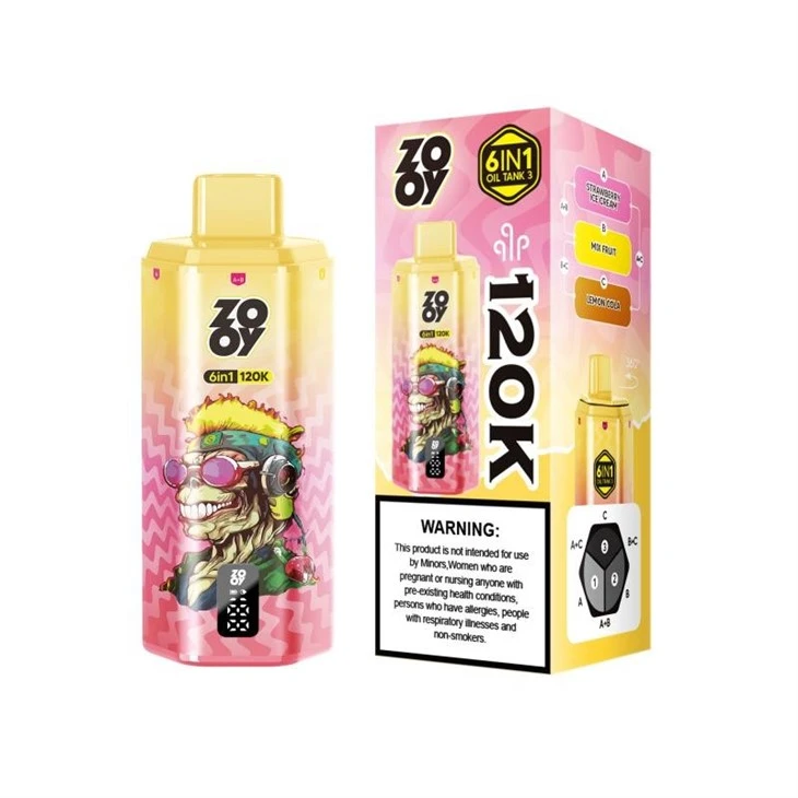 ZOOY VAPE 6 IN 1 120K PUFFS high quality ZOOY VAPE 6 IN 1 120K PUFFS high quality