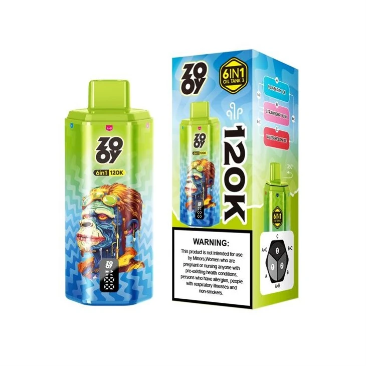 ZOOY VAPE 6 IN 1 120K PUFFS high quality ZOOY VAPE 6 IN 1 120K PUFFS high quality